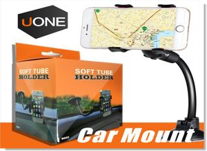 Mise à jour Version Car Mountlong Arm Universal Windshield Toard Dash Téléphone portable de voiture avec une forte tassement d'aspiration et une pince X pour i5372244