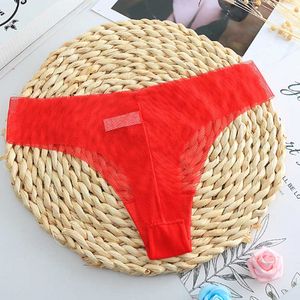 Actualización de mujeres Sexy malla Bras transparentes ropa interior sin costuras Damas de la cintura baja de la cintura Tanga tanga G cuerda lencería femme