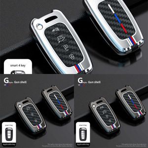 Coque de clé de voiture en alliage de Zinc, mise à jour, pour Hyundai Ix35 I30 Elantra Sonata 8 9, Kia Sportage K2 K5 Sorento Optima Forte, couvercle de clé