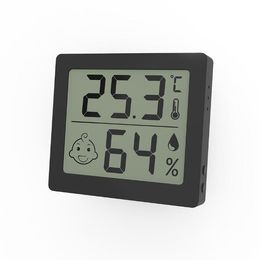 Actualizado Digital LCD Termómetro Higrómetro Temperatura Humedad probador refrigerador Congelador Medidor Monitor Habitación de bebé Magnético Colgante de pared