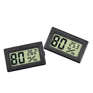 Bijgewerkte ingebedde digitale LCD -thermometer Hygrometertemperatuur vochtigheid Tester Koelkast Vriesmeter Monitor Zwart Witte kleur LL LL