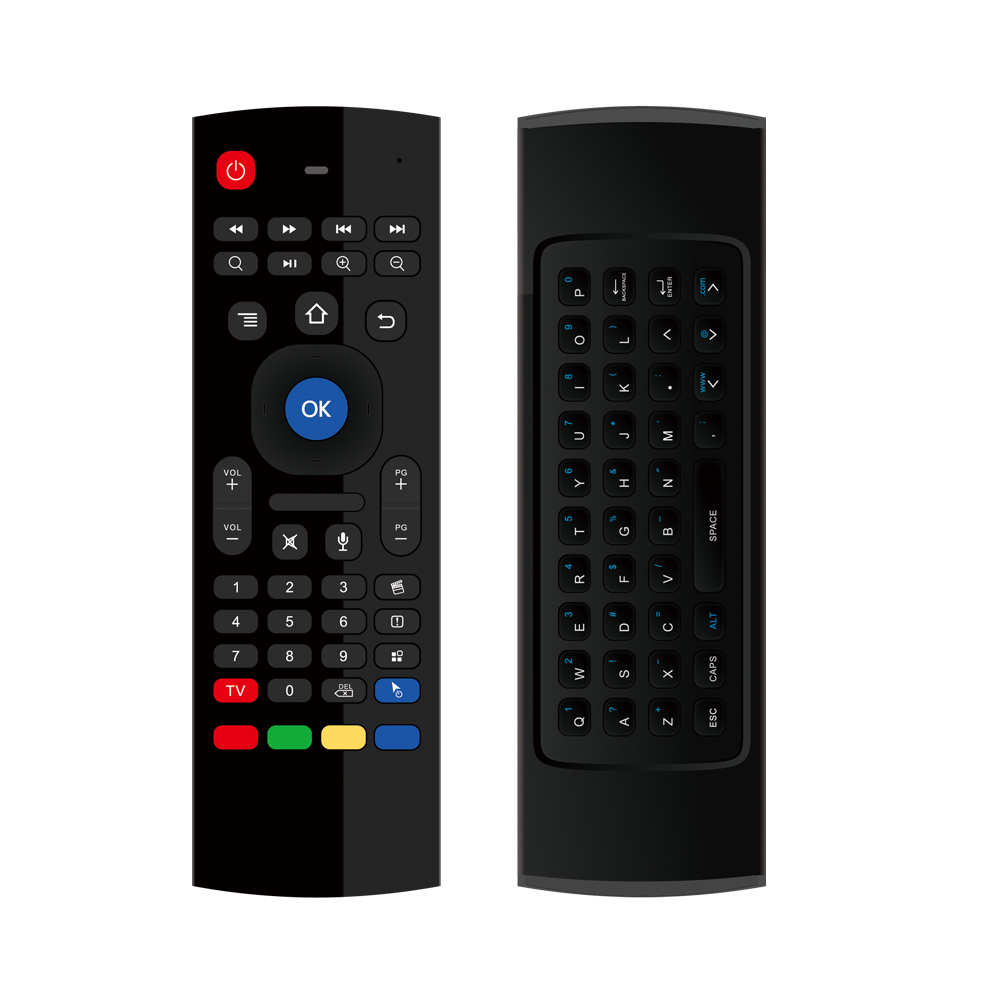 تحديث MX3 Voice Air Mouse 2.4G Wireless QWERT Keyboard Remote Control لنظام Android Smart Tv Box Tablet PC Projector Game xBox