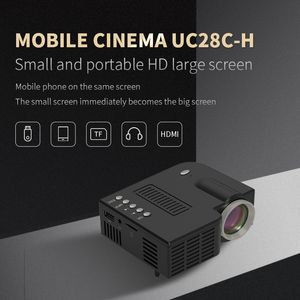 Mini proyector portátil UC28C actualizado con cable en la misma pantalla 1080P Home Theater Entertainment Media Player Game Beamer Dispositivo de película Proyectores portátiles