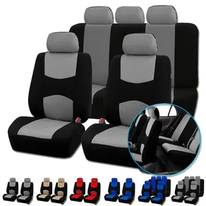 Fundas universales actualizadas para asiento de coche, material de esponja de poliéster de negocios, reposacabezas desmontables, cojín suave y cómodo para coche lavable