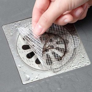 Filtre Anti-blocage jetable, 10 pièces, autocollant de vidange de sol, attrape-cheveux, couvercle de bouchon pour canalisation, accessoires de cuisine et de salle de bains