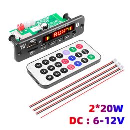 Mise à niveau 2*20W 40W amplificateur lecteur Mp3 carte décodeur 6V-12V Bluetooth 5.0 Module Radio FM de voiture TF USB AUX WMA lecteur décodeur vente en gros