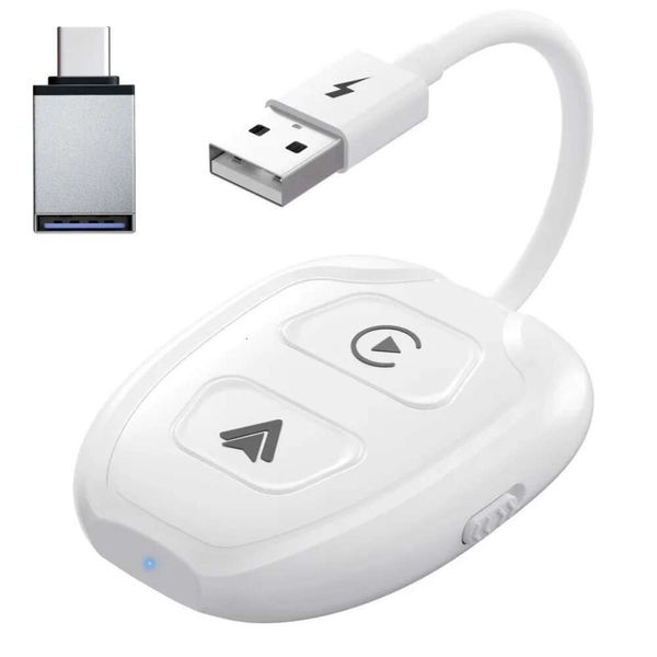 Mettre à niveau 2-en-1 pour Android / Apple Wired to Carplay Wireless Car Adapter WiFi Dongle Pild et jouer USB Connected