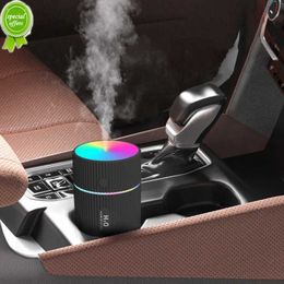 Améliorer 220 ml Mini Air Humidificateur Car intérieur Purificateur intelligent Chargement USB avec coloré LED Night Summer Cool Mist Sprayer Diffuseur