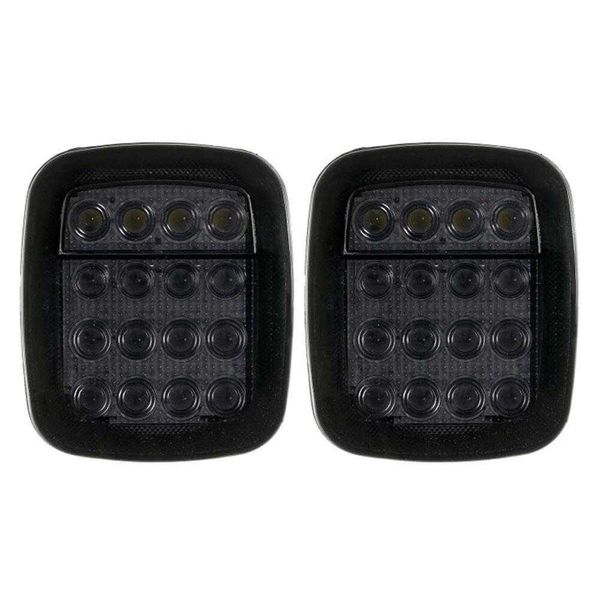 Actualización 2 uds 16 Led luz trasera luz de freno inversa para Wrangler YJ TJ CJ Cj5 Cj7 para Jeep camión barco furgoneta remolque caravana Lig L7c0