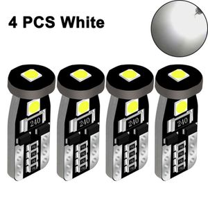 Ampoule LED T10 W5w pour voiture, mise à niveau, Canbus sans erreur, DC 12V 7000K, lampe blanche pour intérieur de voiture, lampe de dôme, lampe latérale de coffre, 4 pièces