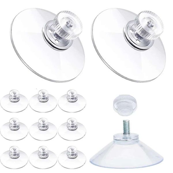 Mise à niveau 5/10Pcs Crochets à Ventouse avec Écrou à Vis 40 mm Coussinets de Ventouse Transparents Support de Ventouse Adhésif Fort pour Porte Murale de Salle de Bain en Verre de Voiture