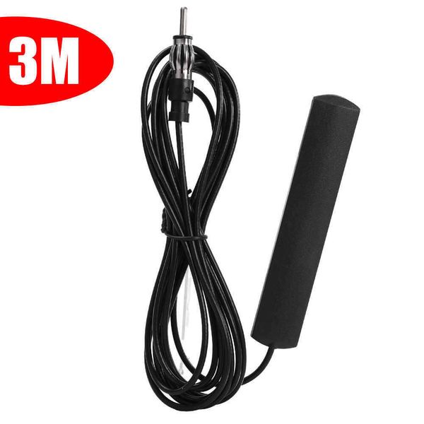 Actualización 5/3M Antena de radio electrónica para automóvil Parabrisas delantero Antena de radio AM FM Amplificador de señal Amplificador de antena universal de 12 V