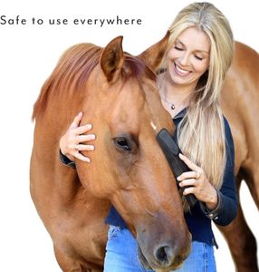Upgrade 6-in-1 Shedding Grooming Massage Borstel voor Paard, Pet Grooming Baden Reiniging Kam Strip Haar Zachte Groomer voor Paarden Verwijderen Opgedroogde Modder en Zweet