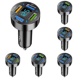 Mise à niveau 66W, 4 Ports USB PD, chargeur rapide QC3.0 Type C, adaptateur de voiture, allume-cigare, séparateur de prise pour téléphone portable