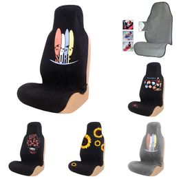 Actualización AUTOYOUTH Premium Universal Negro Funda de asiento de coche Felpa artificial de cuatro estaciones para Focus