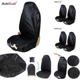 AUTOYOUTH – housse de protection étanche pour siège avant, 2 pièces, avec sac de rangement, accessoire universel d'intérieur de voiture, mise à niveau