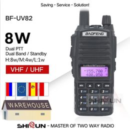 Mise à niveau BaoFeng UV-82 en option 5W UV 82 talkie-walkie 10 KM Baofeng 8W Radio amateur 10KM double PTT 82HP UV-9R GT-3TP UV-5R