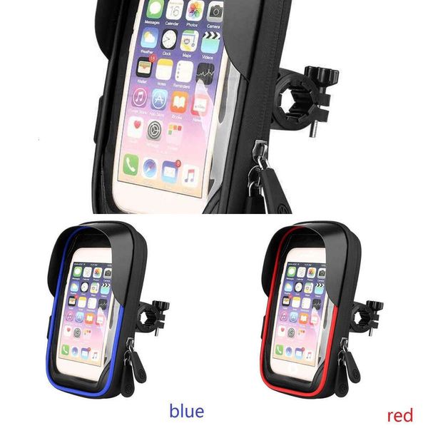 Actualice el soporte para teléfono de la motocicleta de la bicicleta Estuche impermeable Bolsa para teléfono de bicicleta para Iphone Xs 11 Samsung S8 S9 Soporte para soporte móvil Cubierta para scooter