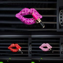 Upgrade Auto Luchtverfrisser Clip Luchtuitlaat Aromatherapie Clip Parfum Clip Diamant Rode Lippen Clips Parfum Auto Interieur Accessoires