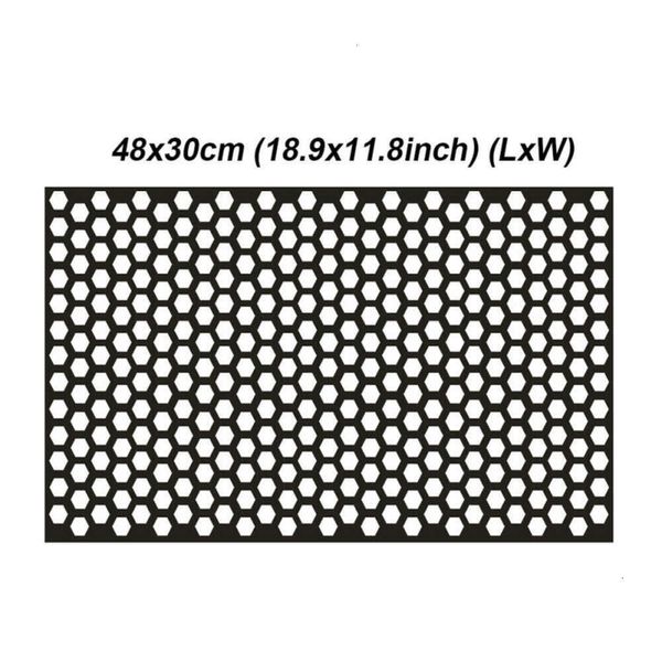 Autocollant en nid d'abeille pour feu arrière de voiture, 48x30Cm, autocollant de protection creux, décoration de feu arrière automobile, Film autocollant