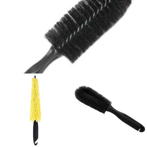 Mise à niveau de la brosse de roue de voiture, outil de nettoyage de pneus, épurateur de jante de voiture, poignée de plumeau, roue de moto, camion, brosse de toilettage de voiture, mise à niveau