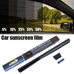 Upgrade Autoruit Tint Tinting Film UV-bescherming Auto Home Glas Zwarte Sticker Rolfilm Zonnebrandcrème Warmte-isolatie PET-films 300x50cm