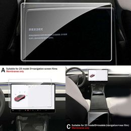 Upgrade Centrale Controle Screen Protector Upgrade Voor Tesla Model 3 2023Gps Navigatie Kras Slijtvast HD Gehard Film Upgrade