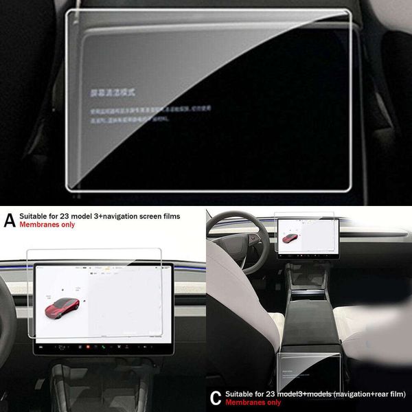 Actualización del protector de pantalla de control central para Tesla Model 3 2023 Navegación GPS Resistente a los arañazos Actualización de película templada HD