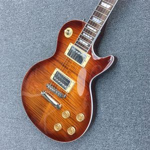 Mise à niveau de la guitare électrique personnalisée 1959 R9 Tiger Flame pour guitare standard LP 59306j