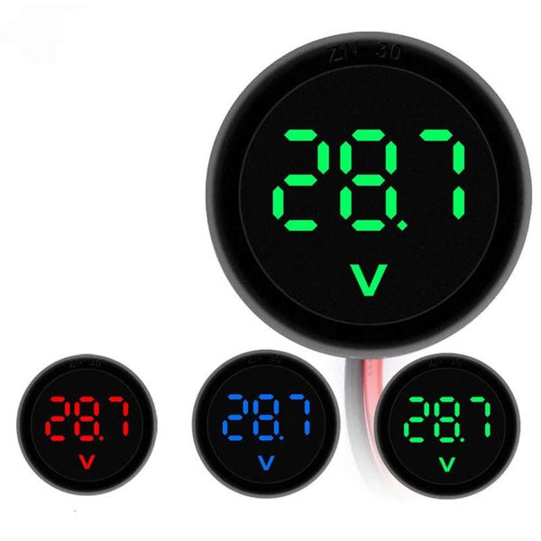 Mettre à niveau DC 4-100V LED Affichage de détecteur Round Volt Tester Testeur à deux fils Voltmètre DIGITAL TENSAGE COURTAGE ACCESSOIRES DE VOITURE