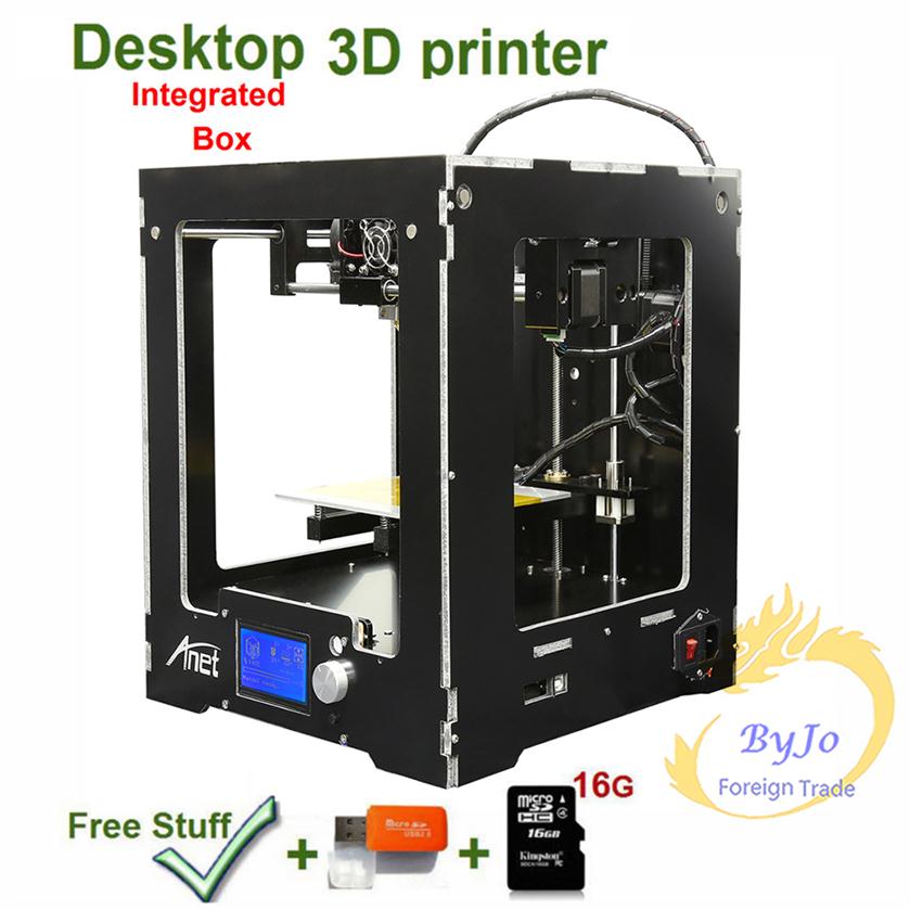 Upgrade desktop 3D Printer Integraded Box Size Big print size Aluminum Frame LCD 16G TF Card for gift Optional Filament221K