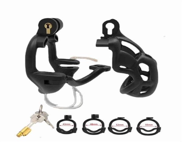 Mise à niveau Double verrouillage 2022 Mamba Cock Cage masseur vibrateur mâle Super Micro dispositif rotatif garde-corps anneaux ceinture de pénis S210S6118493