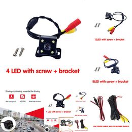 Upgrade Elektronica Auto Achteruitrijcamera Universeel 12 LED Nachtzicht Auto Parking Monitor CCD Waterdicht 480P 170 Brede Graden HD Video