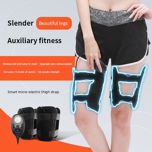 Upgrade EMS Elektrische Spierstimulator Massager Fitness TIENTALLEN Anti Cellulite Benen Riemen Trainner Afslanken Dij Bodybuilding Band 220408