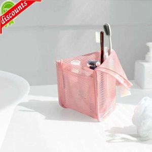 Sac de maquillage en maille EVA amélioré, sac de rangement de voyage en tissu Portable pour cosmétiques, brosse à dents, dentifrice, sac de rangement pour le lavage de la salle de bain à domicile