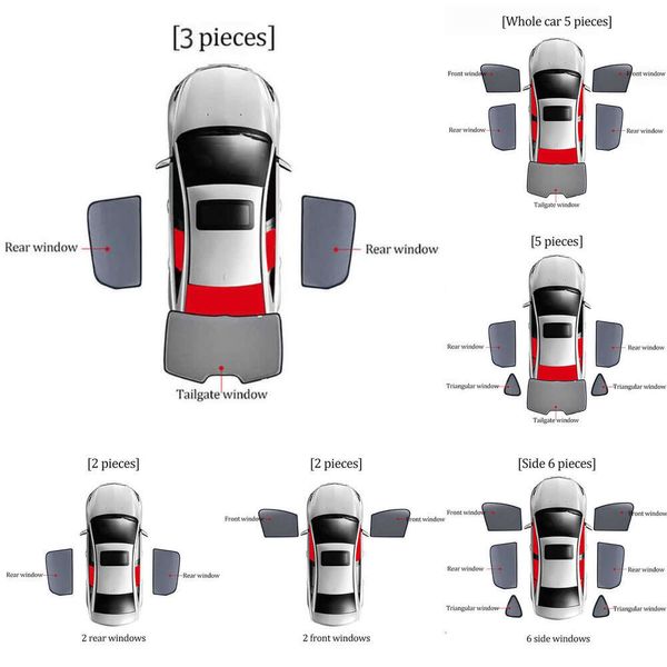 Actualización para SEAT Ateca 2016-2022 Parasol magnético para coche, protector para parabrisas delantero, marco de malla, cortina, parasol de ventana lateral trasera