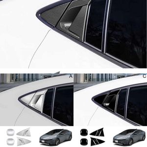 Upgrade Voor Toyota Prius 60 Serie 2023 2024 Abs Zwart Carbonfiber Achterdeur Handvat Kom Frame Achter Driehoek Trim Externe accessoires