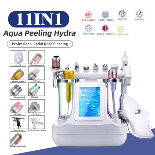 Actualización Hydra dermoabrasión RF Bio-lifting Spa máquina Facial agua oxígeno Jet Hydro Diamond Peeling Microdermoabrasion421