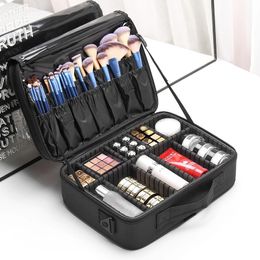 Mise à niveau du sac cosmétique de grande capacité-vente trousse de maquillage de voyage professionnelle pour femmes 240102