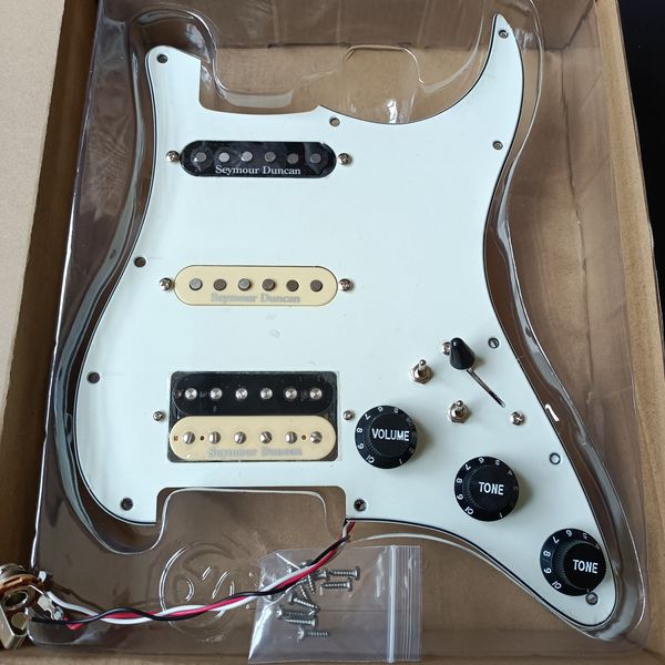 Mise à niveau chargée SSH Pickguard Set Zebra SD SSL1 TB4 Coil Split Pickups 2 Single Cut Welding Harnais