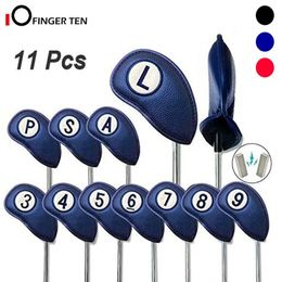 Upgrade Magnetische Golf Club Iron Covers Synthetisch Leer Deluxe Wedge Beschermende Headcover Set Drop 240116