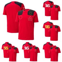 Améliorer les t-shirts d'équipe F1 pour hommes et femmes Polo Four Seasons Formule One Red Racing Suit officiel Custom Official