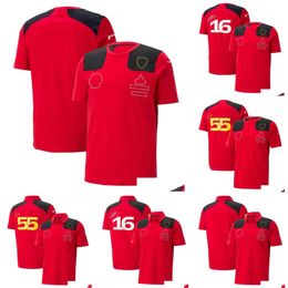 Upgrade motorkleding 2023 het meest nieuwe product F1 Forma One rode teamkleding racepak revers shirt kleding werk korte mouw t-shirt Dhxbd