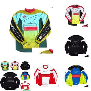 Mise à niveau des vêtements de moto Jersey de descente Manches longues Motocross Polyester T-shirt à séchage rapide Le même style est personnalisé Livraison directe Mo Dhwhf