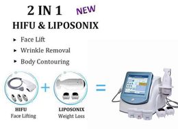 Upgrade multifunctionele schoonheid apparatuur 2 in 1 liposonix HIFU Machine Lipo Body Contouring Face Lifting Skin Tighting Focused Ultrasound