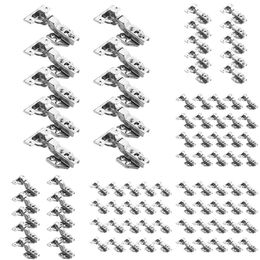 Upgrade Nieuwe 10/20 stks Scharnier Soft Closing Volledige Overlay Deur Hydraulische Scharnieren Geen-boren Gat Clip-on voor Kast Kast Meubilair Hardware Auto