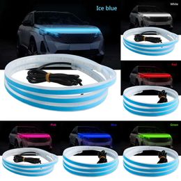 Mise à niveau de la nouvelle bande lumineuse de capot de voiture, éclairage de balayage de jour 12V, étanche, lumières de coupe automatiques, lampe néon d'ambiance décorative