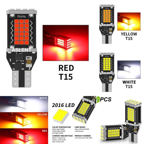 Actualización nuevo 1 Uds nuevo T15 912 W16W WY16W Super brillante 2016 LED bombilla de freno para automóvil lámpara de marcha atrás de respaldo luz de circulación diurna del coche señales de giro T10