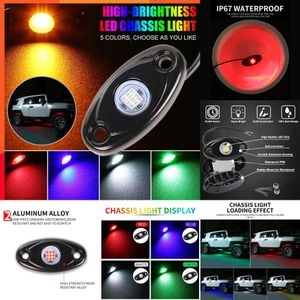 Upgrade Nieuwe 2 stuks Waterdichte Auto LED Rock Auto Decoratieve Ambient Sfeer Lamp Professionele Underglow Verlichting voor Off-road vrachtwagens