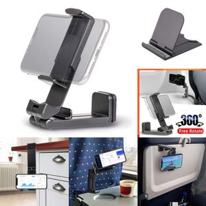 Upgrade Nieuwe 360 ° Rotatie Houder Clip Vliegtuig Trein Bus Seat Mount Stand Opvouwbare Draagbare Reistelefoon Beugel voor Iphone 14